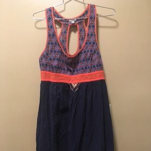 Ecote mixed print mini dress